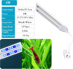LED Aquarium Light Full Spectrum Clip Fish Tank Light Plants Light 360° Adjustable 2 Light Bar Super-Bright 8W Suitable for 20-40 Gal Fish Tank