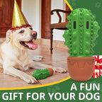 Dog Chew Toys Toothbrush Stick Teeth Cleaning Brush Dental for Medium Large Dog, Puppy Christmas,Easter Birthday Gifts,Outdoor Dog Squeaky Toys for Aggressive Chewers Tough Toys Interactive