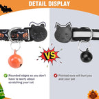 PUPTECK Thanksgiving Cat Collar with Bell 6 Packs Breakaway for Fall Halloween - Autumn Soft Adjustable Kitten Kitty Collars for Small Pet Puppy Bunny Christmas with Safety Release Buckle