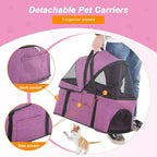 BestPet Pet Stroller Premium 3-in-1 Multifunction Dog Cat Jogger Stroller for Medium Small Dogs Cats with Folding Lightweight Travel & Detachable Carrier,Purple
