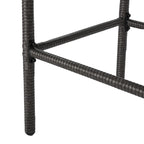 Christopher Knight Home Delfina Outdoor Wicker Barstools, 4-Pcs Set, Grey