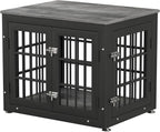 26 Inch Heavy Duty Dog Crate Furniture for Small Dogs, Decorative Pet House End Table, Wooden Cage Kennel Furniture Indoor, Gray