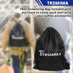 TRSMIMA Safety Harness Fall Protection - Safety Harness for Construction | Men Roofing Full Body Construction Harness Lanyard Kit Men Fall Arrest Work Tree Climbing Roofer D-ring ANSI