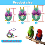 Bird Diapers Harness and Leash Parrot Diapers Parrot Flight Clothes Suit Bird Clothes Washable Bird Nappy Recovery Diapers for Small Medium Birds Parakeets Parrot Cockatoos Cockatiel Macaws-Large