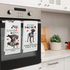 Funny German Shorthaired Pointer Kitchen Towels Set of 2, Dog Hand Towels for Bathroom Kitchen Decor, German Shorthaired Pointer Gifts, Gift forDog Moms Lovers Dishcloths Dish Towel 16X24 Inches