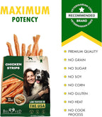 Dog Treats Chicken Jerky Strips 10.6 oz - Human Grade Meat Sticks - Natural Pet Dried Snacks Rawhide - Free - Long Lasting Chews for Large & Small Dogs - Best for Training & Healthy Teeth