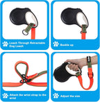 PetBonus Short Dog Leash, Safety Wrist Strap for Retractable Dog Leash, Reflective Design and Adjustable Soft Padded Handle, Extra Layer Security for Pet Stroller (Khaki Green)