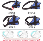 Bolux Dog Harness, No-Pull Reflective Dog Vest, Breathable Adjustable Pet Harness with Handle for Outdoor Walking - No More Pulling, Tugging or Choking (Blue, S)