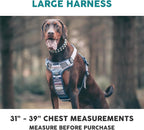 Embark Adventure Dog Harness, Reflective Trim No Pull Harness for Large Dogs - Military Grade Nylon, Front Clip with Gel Lined Handle. Soft & Padded Puppy Harnesses for Any Breed