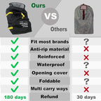 Car Seat Travel Bag Backpack for Air Travel - Karfast Universal Infant Carseat Gate Check Bag Cover for Airplane, Foldable with Pouch, Yellow