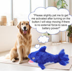 Mity rain 2 in 1 Interactive Dog Toys, Shark Dog Toy to Keep Them Busy, Plush Squeaky Dog Toys, Rechargeable Wiggly Fish Blue Dog Toys for Small Medium Large Dogs, Moving Dog Toys for Indoor&Outdoor