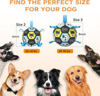 Dog Toy Soccer Ball with Straps, Herding Ball for Dogs, Outdoor Interactive Dog Toy, Dog Fetch Toy, Ideal for Medium & Large Dogs, Great Puppy Birthday (6 Inch)