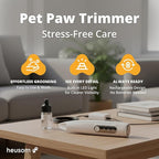 Silent Groom Pro Pet Paw Trimmer | Cordless Shaver for Dogs, Cats, Big & Small Animals with Light | Rechargeable Home and Salon Grooming Tool for Paws, Face, Ears, Butt