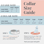 Lucky Love Dog - Adjustable Dog Collar and Leash Set with Easy Click Buckle for Small Dogs, Durable, & Comfortable Collar for Male & Female Dogs, Puppies & Adult Ones - Jasper Combo, XS