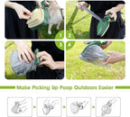 Super Design Portable and Versatile Pet Poop Scooper, Ideal for Walking Traveling and Camping with Small and Large with CLeash Clip and Garbage Bag Bin Dogs Poop Scooper Large
