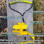 Pet Parrot Bird Harness and Leash, Adjustable Training Design Anti-Bite, Bird Nylon Rope with Cute Wing for Lovebird Budgie African Grey Macaw Conure (Blue,L)