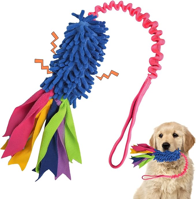 wodoca Dog Tug Toy, Dog Toys for Aggressive Chewers - Strong Squeak Rope Toy, Easy to GRAP Chew Toy for Large Dogs, Puppies, Middle Dogs - Ideal for Training and Play, Hand Made