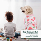 Kuoser Recovery Suit for Dogs Cats After Surgery, Professional Pet Recovery Shirt Dog Abdominal Wounds Bandages, Substitute E-Collar & Cone,Prevent Licking Dog Onesies Pet Surgery Recovery Suit