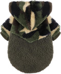 Small Dog Sweater for Dogs Hoodies,Winter Clothes Boy Girl Male Female,Warm XS Fleece Hoodies Pet Coat Apparel Outfit(XS, Army Green)