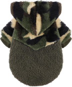 Small Dog Sweater for Dogs Hoodies,Winter Clothes Boy Girl Male Female,Warm XS Fleece Hoodies Pet Coat Apparel Outfit(XS, Army Green)