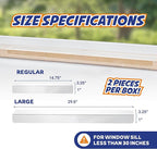 Panther Armor Window Sill Protector 2 Pack, Window Sill Cover and Windowsill Protector for Dogs and Cats, Clear Window Ledge Protector, Fits 29.5 x 3.25 Inch Sills, Easy Stick On Install, Large
