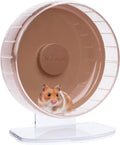 Niteangel Super-Silent Hamster Exercise Wheels: - Quiet Spinner Hamster Running Wheels with Adjustable Stand for Hamsters Gerbils Mice Or Other Small Animals (M, Brown)