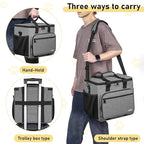 GMAK Pet Grooming Bag, Pets Grooming Tote Bags Supplies Organizer Case Dogs Cats Tools Organizer Tote for Pets Grooming Tools Kit, Clippers, Brush, Scissors or Other Pets Care Supplies, Grey(Bag Only)