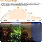 hygger Submersible LED Aquarium Light, 8W 7 in 24/7 Mode Fish Tank Light with 5 Rows Beads, with Timer 9 Colors and Adjustable Brightness, Full Spectrum IP68 Waterproof Light for Fish Tank 8-17 inch