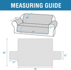 H.VERSAILTEX 100% Waterproof Couch Cover 4 Seater Sofa Slipcover Furniture Protector for Pets Kids Children Dog Cat with Non-Skid Backing (Oversized Sofa, Pale Aqua)