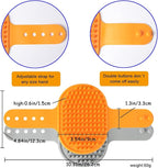 Dog Grooming Brush, Pet Shampoo Bath Brush Shedding Soothing Massage Rubber Comb with Adjustable Ring Handle for Long Short Haired Dogs and Cats 2pcs