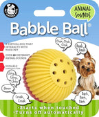 Pet Qwerks Animal Sounds Babble Ball - Chew Dog Toy - Small