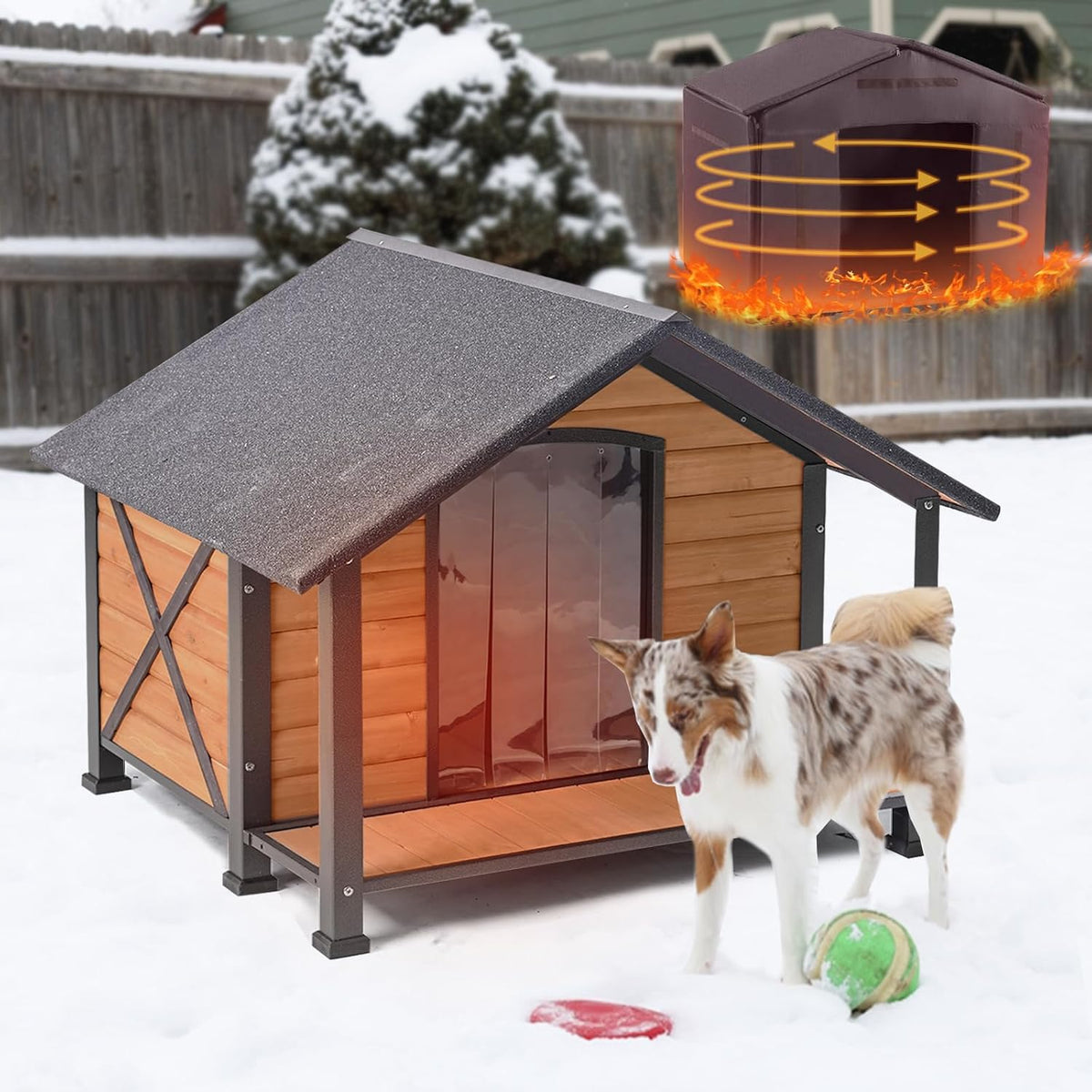 Outdoor Dog House with Insulated Liner. Everyday comfort that fits naturally into your space.