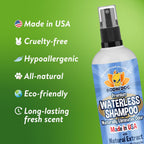 Bodhi Dog Waterless Shampoo for Dogs & Cats - Natural Dry Shampoo, Neutralizes Odor, No Rinse Needed, Safe for All Breeds - Made in USA - Lemongrass Scent (8 Fl Oz)