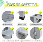 Plastic Outdoor Cat House with Escape Door, Waterproof 2 Story Outdoor Houses for Feral Cats Outside Cat Shelter, Spacious, Clean and Assemble Easily