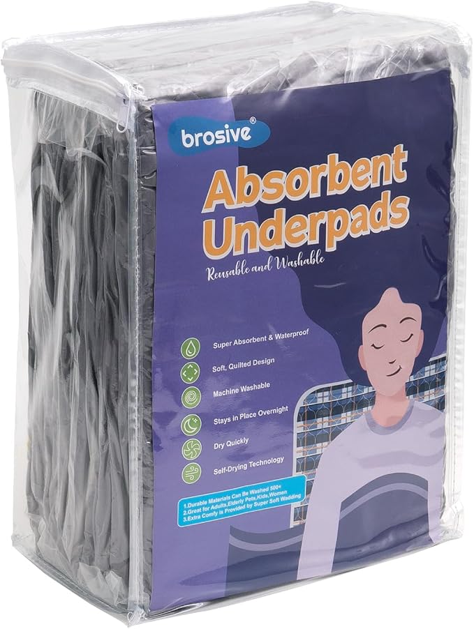 Hide Stains Washable Bed Pads 45x56 Inch(2Pack),Bed Pads for Incontinence Washable Extra Large,Waterproof Pads for Beds,Mattress,Adults,Seniors,Kid,Pet,Incontinence Pads for Bed Wetting Pads