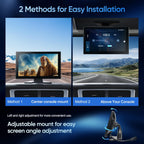 4-Channel 1080P Backup Camera for Truck/RV/Semi Trailer/Van/Cars 10.2inch Touch Monitor with DVR Recording/Playback/Bluetooth/FM Radio/Music/Video Player