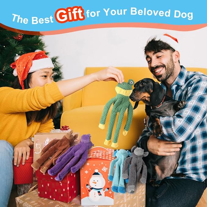 Dog Squeak Toys for Small, Medium & Large Dogs, Durable Chew Toy for Teething and Chewing, Tough Interactive Puppy Toy, 5-Pack, for Dogs