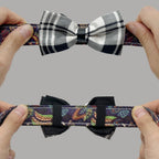 10 PCS Dogs Collar Elastic Attachment Bow Ties for Small Medium Large Pet/Cats Puppies Collar Charms Accessories Slides Bowties for Birthday Wedding Parties(Classic Medium)