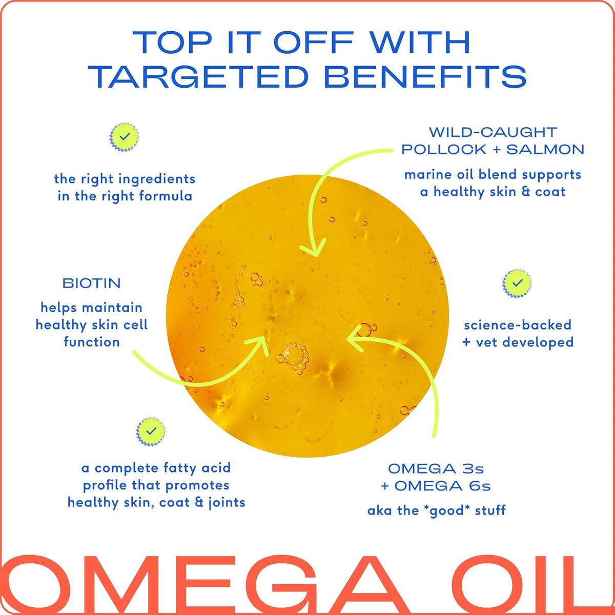 Native Pet Omega 3 Fish Oil for Dogs & Cats - Promotes Healthy Skin, Shiny Coat, & Strong Joints - Made with Wild Alaskan Salmon Oil for Dogs – Tasty, Fast-Absorbing Omega 3 6 9 Liquid Supplement- 8oz