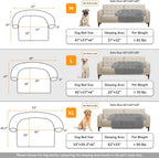 GGIB Calming Dog Bed Fluffy Plush Dog Mat for Furniture Protector with Removable Washable Cover for Large Medium Small Dogs and Cats (Large, Grey)