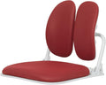 【Made in Korea】 Dual-Backrests Ergonomic Floor Chair with Back Support - Meditation Chair, Floor Gaming Chair, Reading Chair, Floor Chairs for Adults, Foldable Chair (Red)