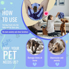 Pet Snuffle Ball, Puzzle Sniffing Interactive Dog Ball for Blind Dogs Training Stress Relief Dog Enrichment Toys Treat Machine Washable (15cm, Gradient Purple)