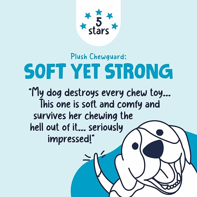 goDog Dinos Frills Squeaky Plush Dog Toy with Chew Guard Technology, Durable Fabric & Squeaker for Active Play, Gray, Large