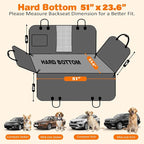 URPOWER Hard Bottom Dog Car Seat Cover for Pets 100% Waterproof Seat Cover Hammock 600D Heavy Duty Scratch Proof Nonslip Durable Back Seat Covers for Cars Trucks and SUVs