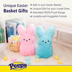 Animal Adventure | 15" Rainbow Shaggy Bunny Peeps Plush | Easter Basket Stuffed Animals for Kids | Marshmallow Candy | Huggable Ultra Soft Plushie Stuffers Buddy Toy | Collectable Gifts | Aged 3+
