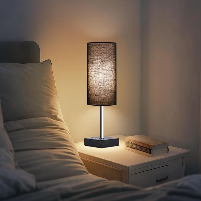 AVV Cordless Table Lamp with Dimmable, Rechargeable 3 Modes Battery Powered Bedside Lamp, Battery Operated Lamps for Night Stand, Touch Lamp for Bedroom, Living Room, Reading Room, 15 Inch Black