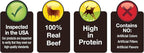 Cadet Slim Cut 100% Beef Strips Dog Treats - Long-Lasting, Healthy, & Natural Beef Esophagus Treats for Small & Large Dogs - Low Calorie & High Protein Dog Chews, Medium (2.8 oz.) (Pack of 4)
