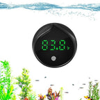 Removable Aquarium Water Thermometer Gauge with Touch Screen Digital Fish Tank Thermometer LED Display ±1℉/0.5℃, Fish Tank Accessories for Betta, Axolotl, Shrimp, Turtle, Reptile and Aquatic (Black)