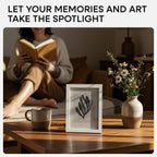 Homeforia White Picture Frames 5x7, High End Oak 5x7 Wooden Frame with Mat 4x6 Art, 5 x 7 White Wood Frames Matted to 4 x 6 inch Photo, 7by5 Wall or Tabletop Frame, Tempered Glass, Wall Kit, Set of 1