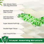 50-Count 30"x36" XXL Puppy Pads Disposable Pee Pads for Dogs Extra Large Super Absorbent Bamboo Training Pads Deodorizing & Leak-Proof with Adhesive Tabs